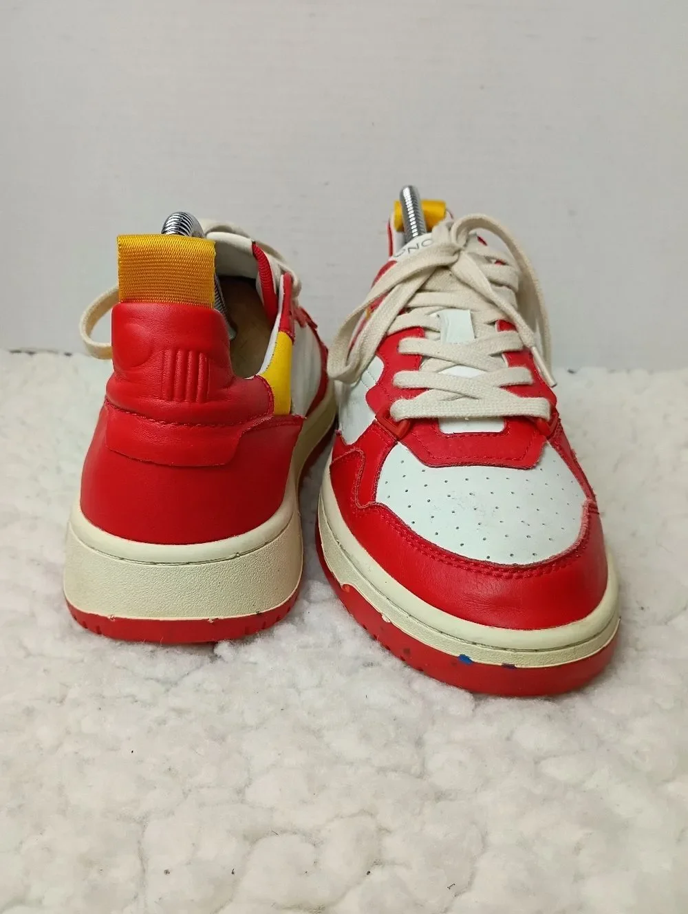 Oncept Phoenix Low Top Sneaker Retro Red Leather Women's 8.5 Luxury Casual Shoes